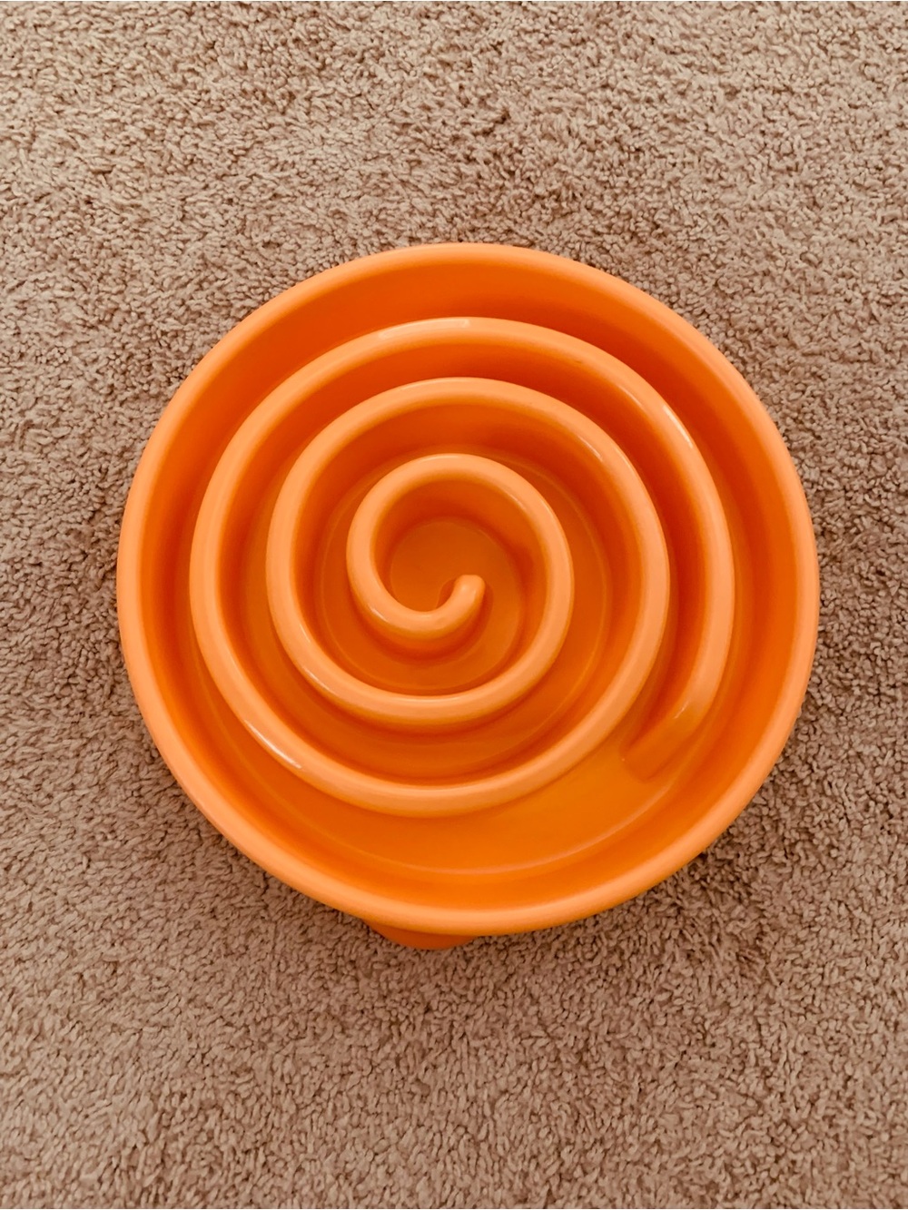 Outward Hound Fun Slow Feeder Interactive Dog Bowl, Orange, 4 cup - Picture 6 of 12